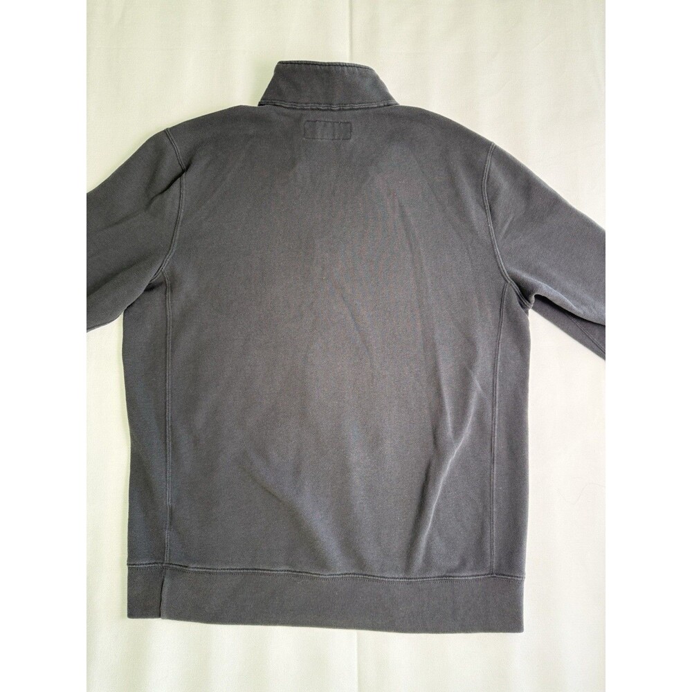 Abercrombie & Fitch Men's M Gray Fleece 1/4 Zip Mock Neck Pullover Logo - Picture 6 of 6